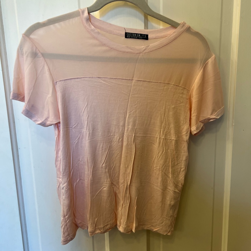 Pink lacy short top